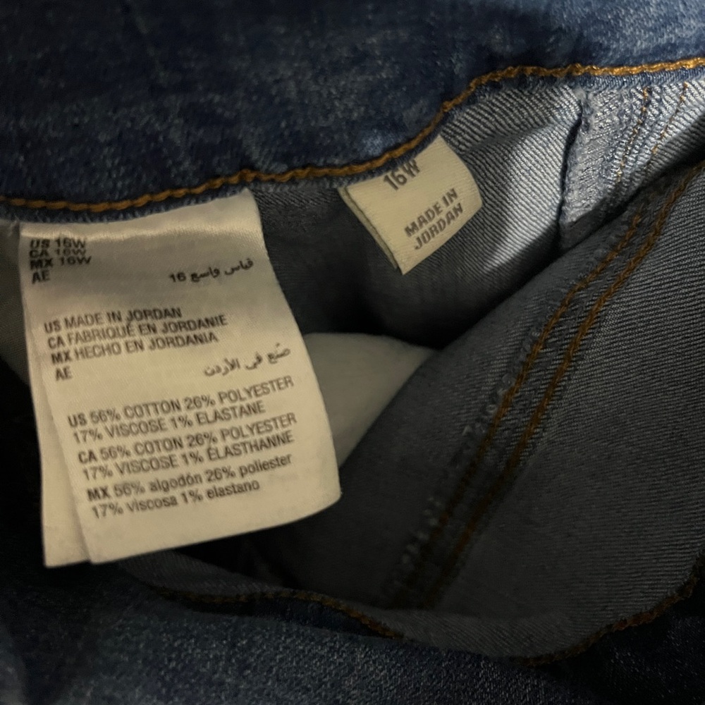 💝 16W Style & Co Classic Blue Wide Crop Leg Jeans - Picture 5 of 10
